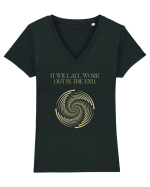 it will all work out in the end5 Tricou mânecă scurtă guler V Damă Evoker