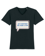 not everything you think is true4 Tricou mânecă scurtă guler V Bărbat Presenter