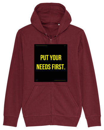 put your needs first4 Burgundy
