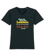 Demand chocolate Tricou mânecă scurtă guler V Bărbat Presenter