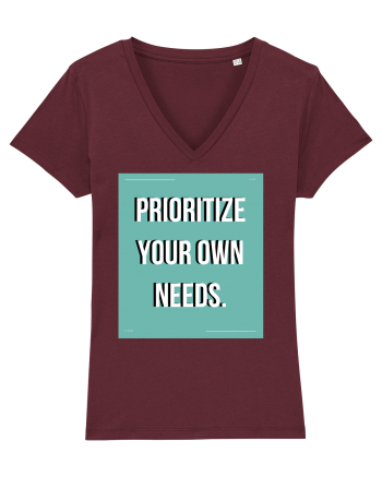 prioritize your own needs5 Burgundy