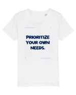 prioritize your own needs7 Tricou mânecă scurtă  Copii Mini Creator