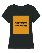 a different fucking day7 Tricou mânecă scurtă guler larg fitted Damă Expresser
