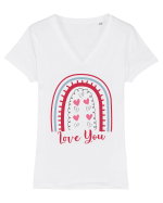 Love you Tricou mânecă scurtă guler V Damă Evoker