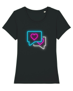 Flirt Tricou mânecă scurtă guler larg fitted Damă Expresser