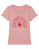 All You Need Is Love Tricou mânecă scurtă guler larg fitted Damă Expresser