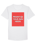 prioritize your own needs8 Tricou mânecă scurtă guler larg Bărbat Skater