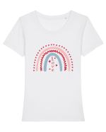 Love Tricou mânecă scurtă guler larg fitted Damă Expresser