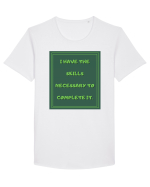 i have the skills necessary to complete it8 Tricou mânecă scurtă guler larg Bărbat Skater