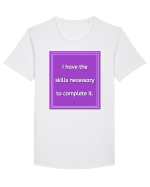 i have the skills necessary to complete it9 Tricou mânecă scurtă guler larg Bărbat Skater