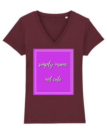 simply insane not cute4 Burgundy