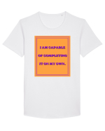 i am capable of completing it on my  own8 Tricou mânecă scurtă guler larg Bărbat Skater