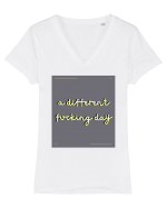 a different fucking day8 Tricou mânecă scurtă guler V Damă Evoker