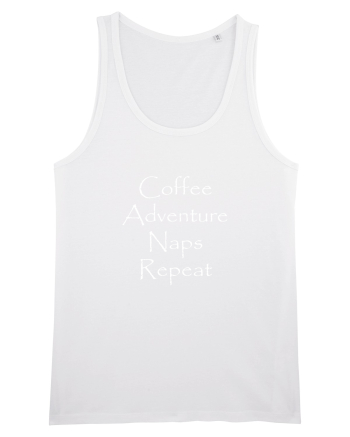 Coffee Adventure Naps Repeat White