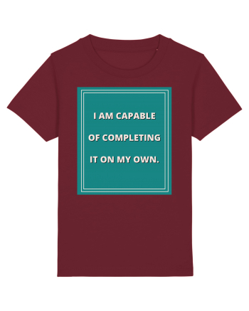 i am capable of completing it on my  own8 Burgundy