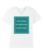 i am capable of completing it on my  own8 Tricou mânecă scurtă guler V Bărbat Presenter