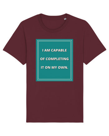 i am capable of completing it on my  own8 Burgundy