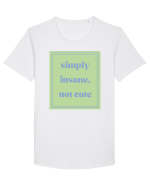 simply insane not cute5 Tricou mânecă scurtă guler larg Bărbat Skater