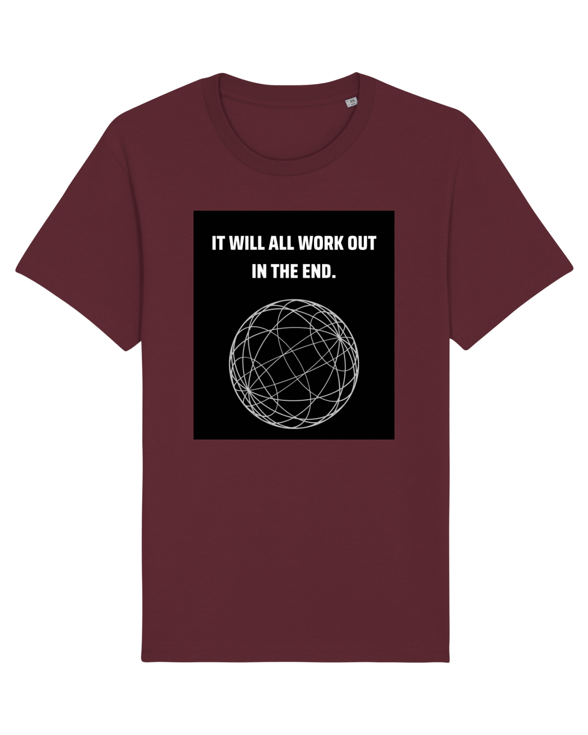 Tricou mânecă scurtă Unisex Rocker Burgundy