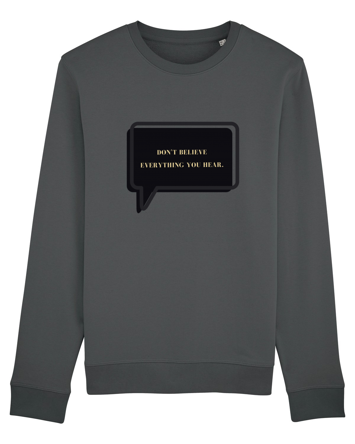 Bluză mânecă lungă Unisex Rise Anthracite