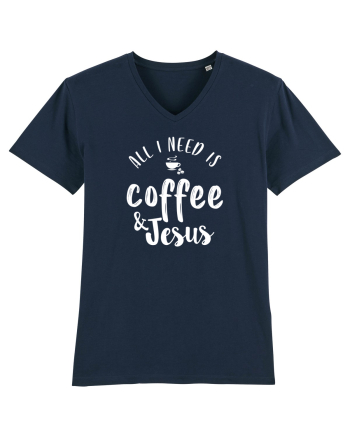 Coffee and Jesus French Navy