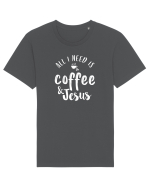 Coffee and Jesus Tricou mânecă scurtă Unisex Rocker