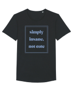 simply insane not cute6 Tricou mânecă scurtă guler larg Bărbat Skater