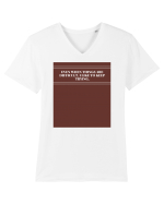 even when things are difficult i like to keep trying2 Tricou mânecă scurtă guler V Bărbat Presenter