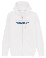 i m worthy of a loving and peaceful life2 Hanorac cu fermoar Unisex Connector