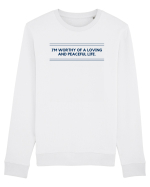 i m worthy of a loving and peaceful life2 Bluză mânecă lungă Unisex Rise