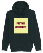put your needs first6 Hanorac cu fermoar Unisex Connector