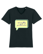 not everything you think is true5 Tricou mânecă scurtă guler V Bărbat Presenter