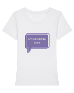 don t believe everything you hear6 Tricou mânecă scurtă guler larg fitted Damă Expresser