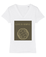 love is simple4 Tricou mânecă scurtă guler V Damă Evoker