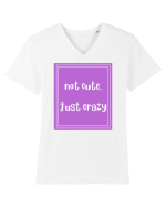 not cute just crazy8 Tricou mânecă scurtă guler V Bărbat Presenter