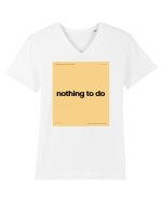 nothing to do5 Tricou mânecă scurtă guler V Bărbat Presenter