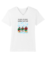 Plouă, plouă, babele se ouă Tricou mânecă scurtă guler V Bărbat Presenter
