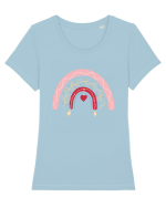 Valentine Rainbow  Tricou mânecă scurtă guler larg fitted Damă Expresser