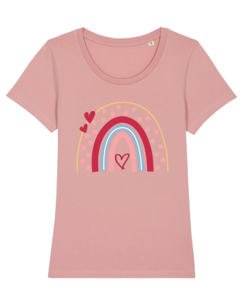 Valentine Rainbow Dots Canyon Pink