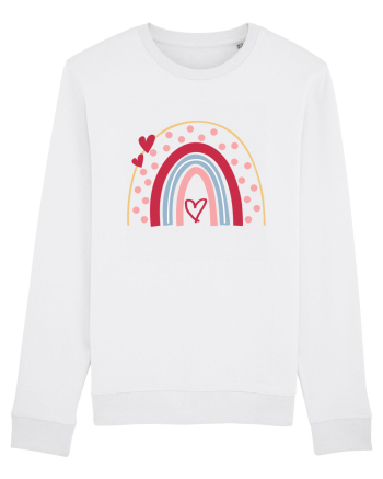 Valentine Rainbow Dots White