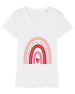 Valentine Rainbow  Tricou mânecă scurtă guler V Damă Evoker