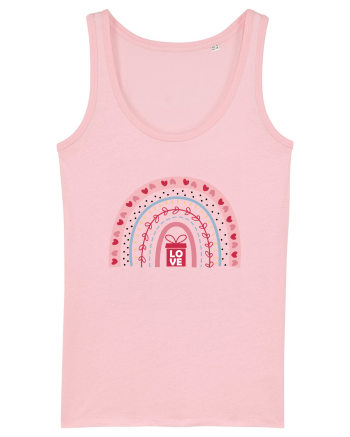 Valentine Rainbow Love Cotton Pink