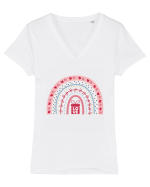 Valentine Rainbow Love Tricou mânecă scurtă guler V Damă Evoker
