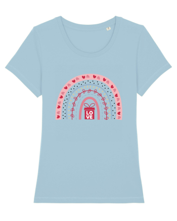Valentine Rainbow Love Sky Blue