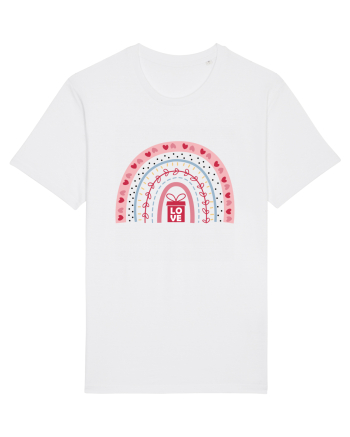 Valentine Rainbow Love White