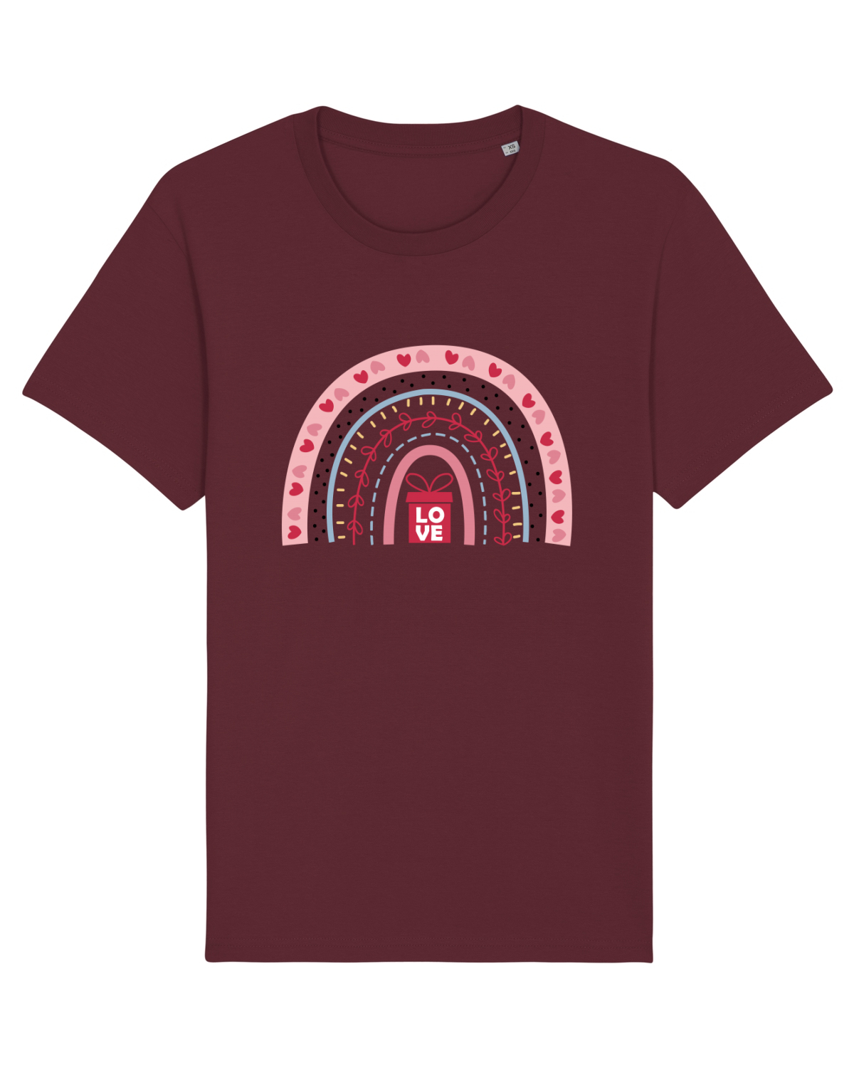 Tricou mânecă scurtă Unisex Rocker Burgundy