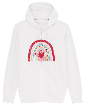 XOXO Valentine Rainbow White