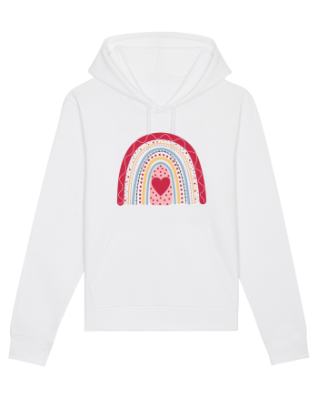 XOXO Valentine Rainbow White