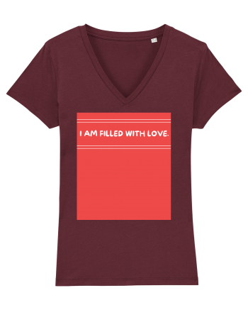 i am filled with love2 Burgundy