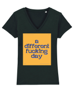 a different fucking day8 Tricou mânecă scurtă guler V Damă Evoker